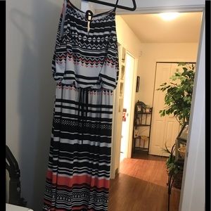 En Focus printed maxi dress plus size
